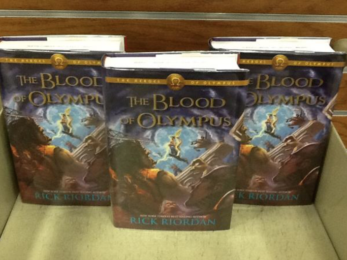 The BG librarys brand new copies of The Blood of Olympus