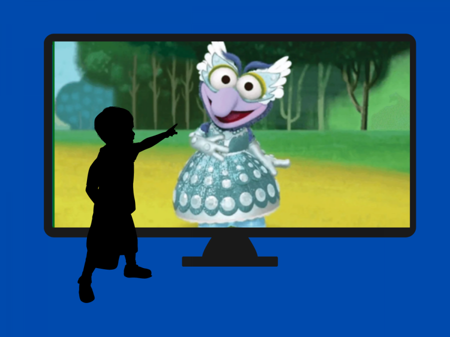 Fancy: Gonzo-rella wears a gem adorned dress in recent episode of Muppet Babies, a move that upset some, but was praised by others for their non-conforming attire.