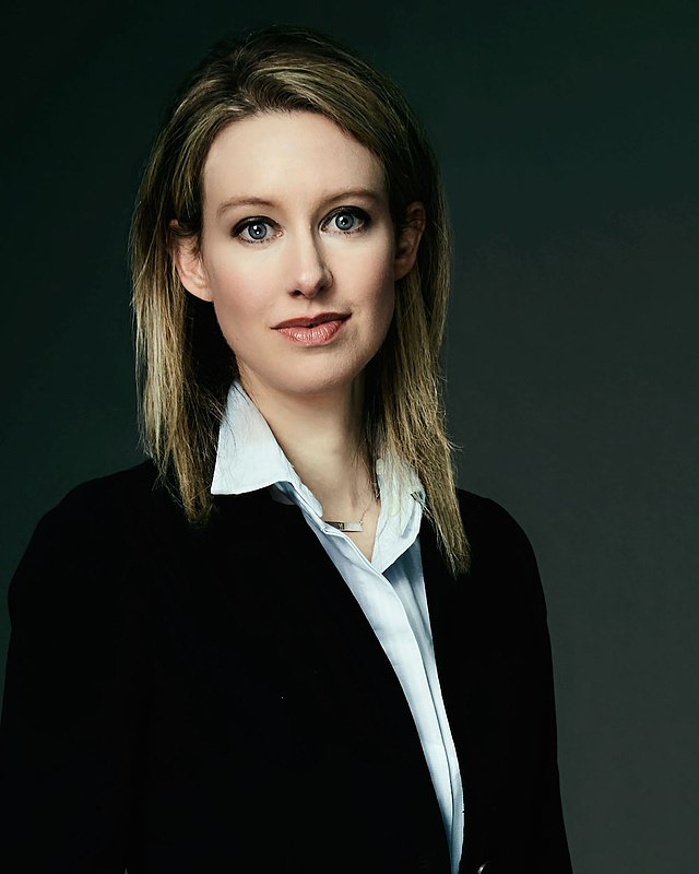 Through her eyes: Elizabeth Holmes poses for the camera confidently as the Theranos Chairman, CEO and Founder of the company.