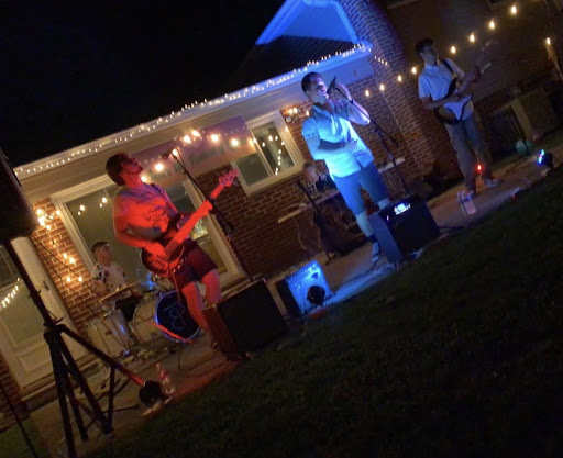 Born to Part performs in a local backyard.